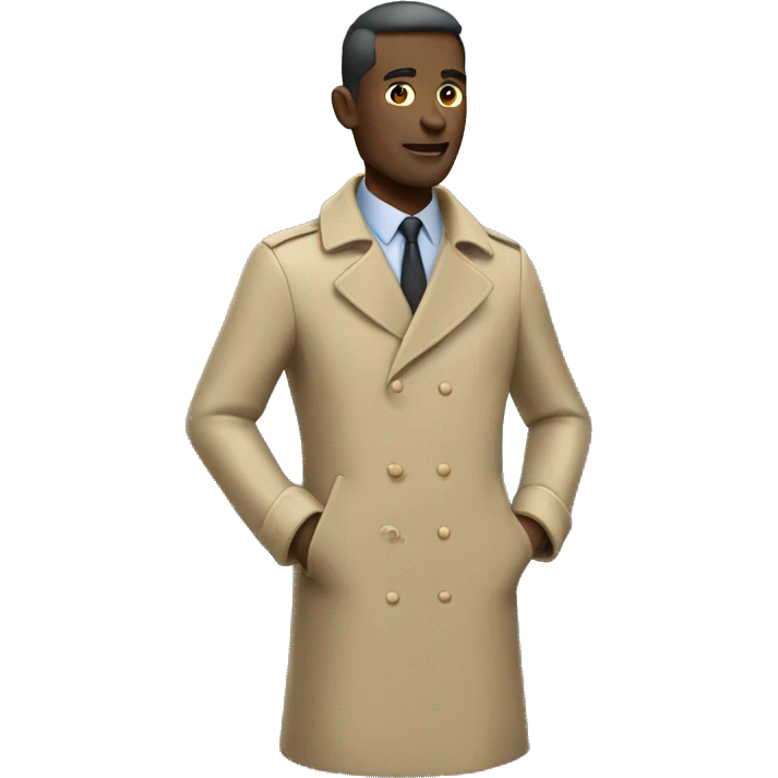 Beige Trenchcoat 3d  emoji