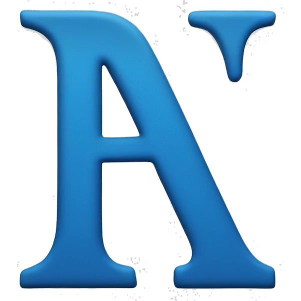 letter N with blue collor emoji