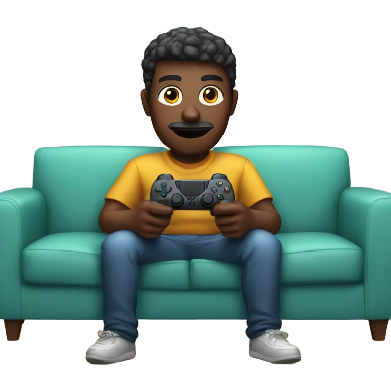 Person playing ps5 emoji