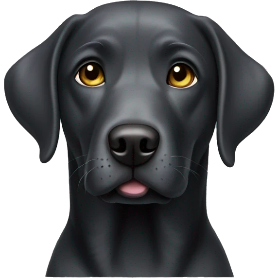 Charcoal Labrador retriever  emoji
