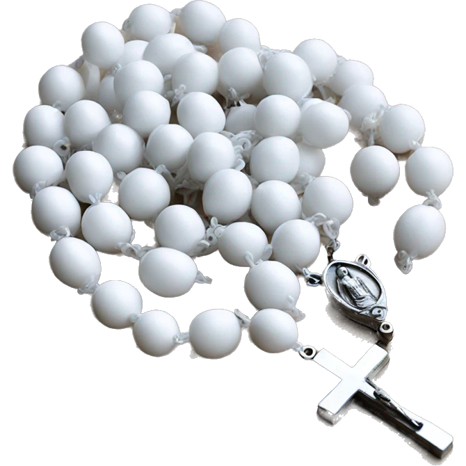Rosary white beads emoji