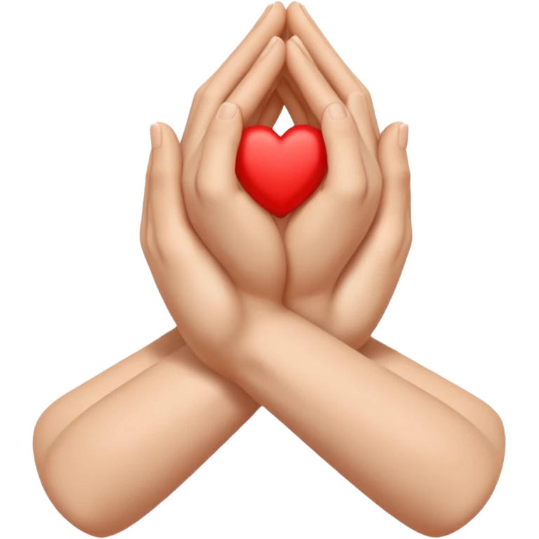 Crossed hands emoji