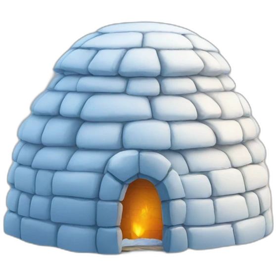 igloo with king crown on top emoji