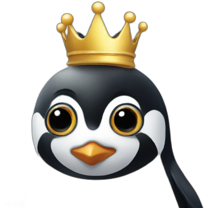Penguin with a crown emoji