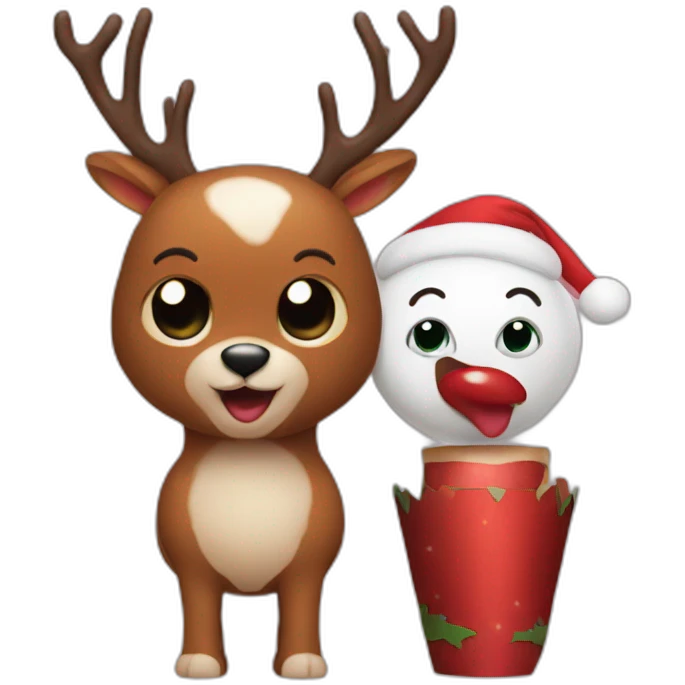 Boo with Rudolph  emoji