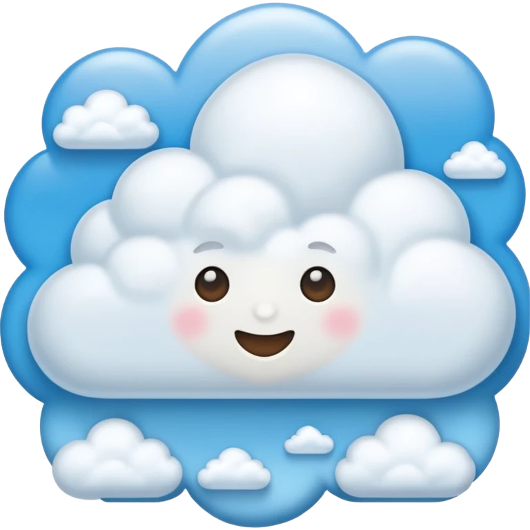 clouds in a blue sky emoji