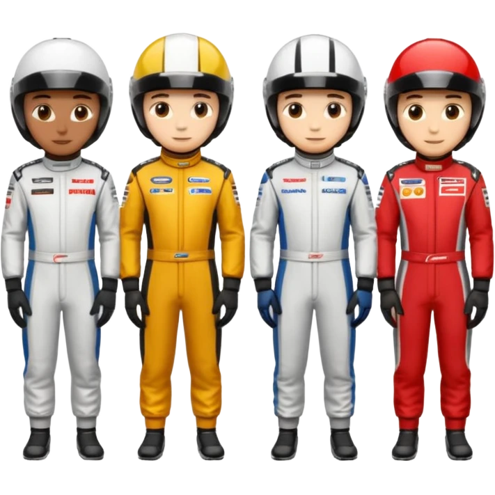 car racing drivers
 emoji