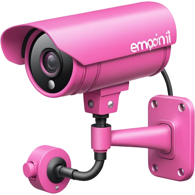 Security Camera pink with graffity emoji