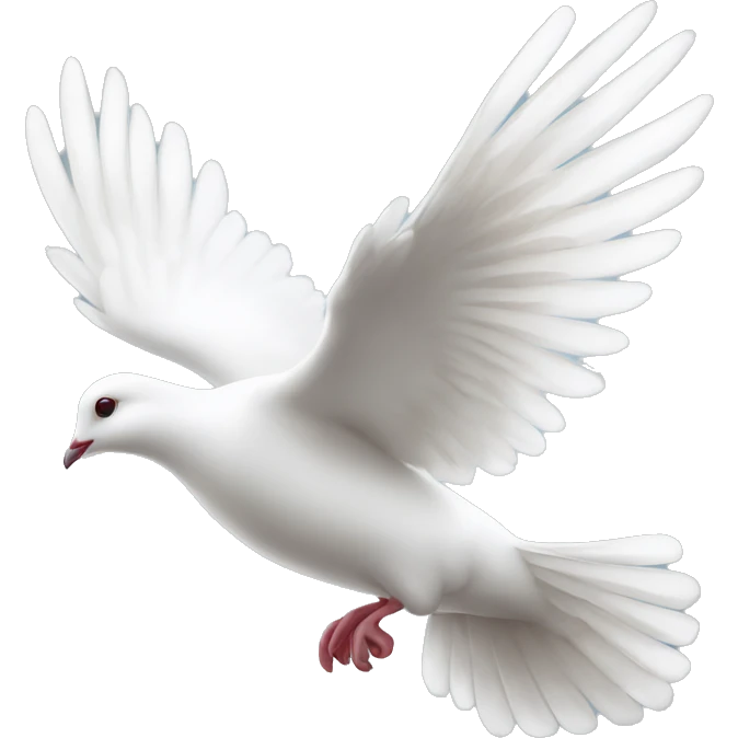 A flying white dove emoji hd quality emoji
