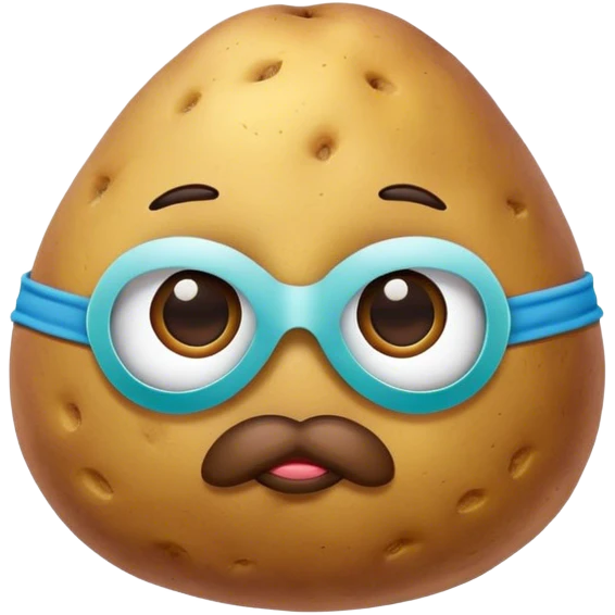 Sleepy potato with eye mask emoji