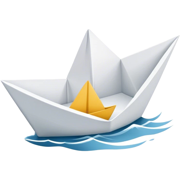 Barco de papel emoji