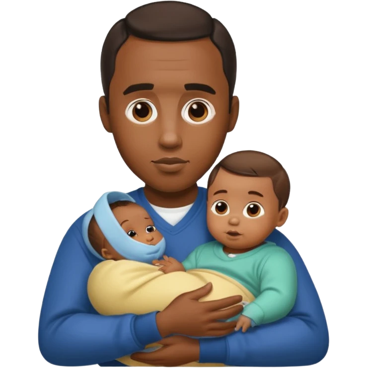 Diddy holding a baby emoji