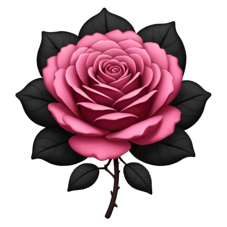 Rosa o flor negra emoji