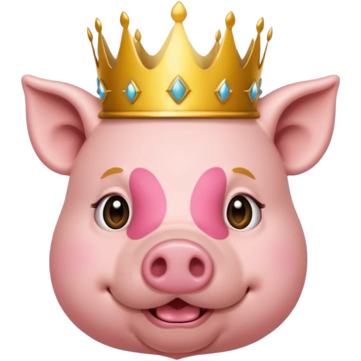A pig with a crown emoji