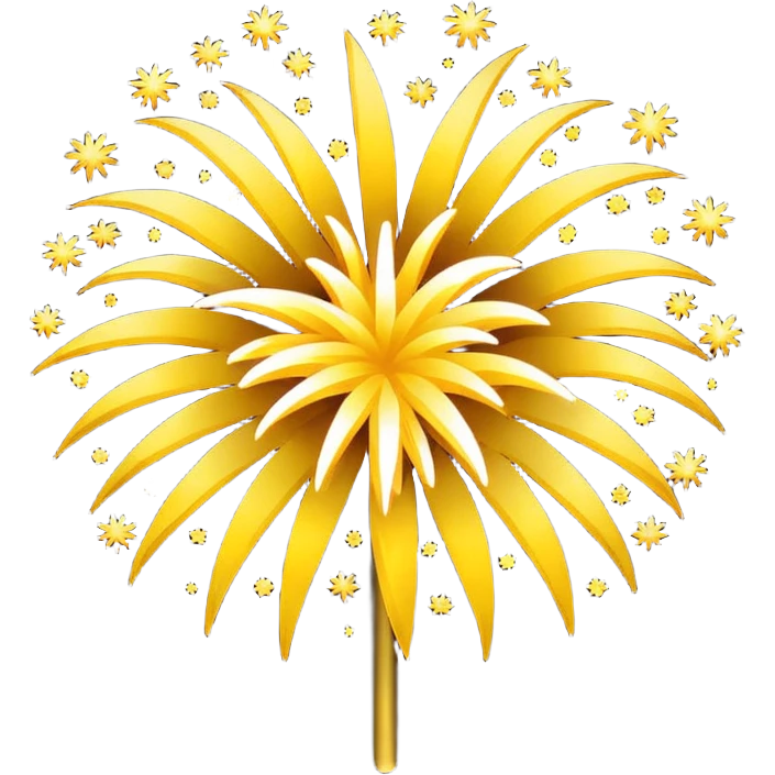 fireworks yellow emoji