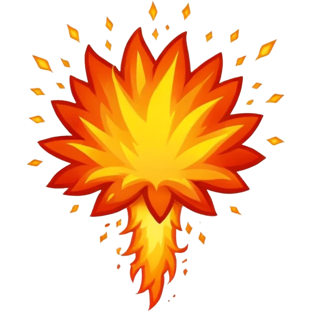a minimalist explosion. emoji