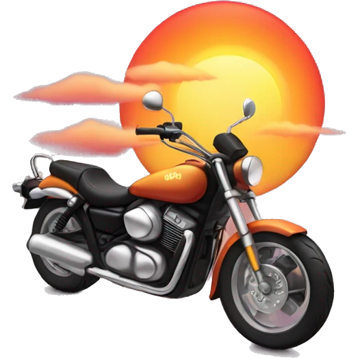 Sunset and a motorcycle  emoji