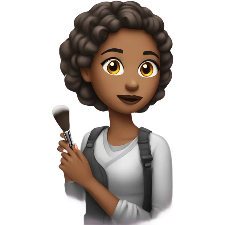 girl doing make up emoji