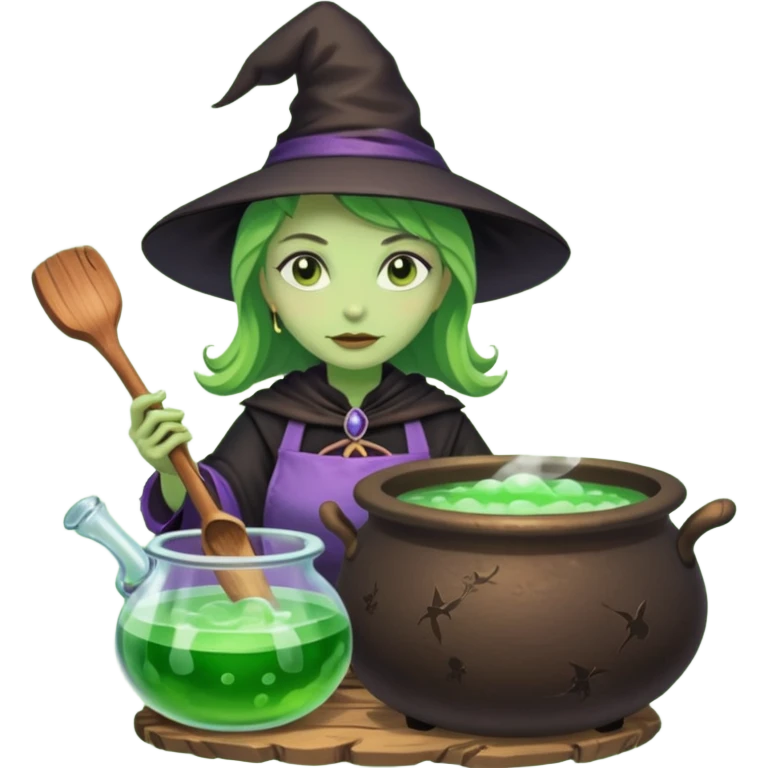 green witch cooking potion emoji