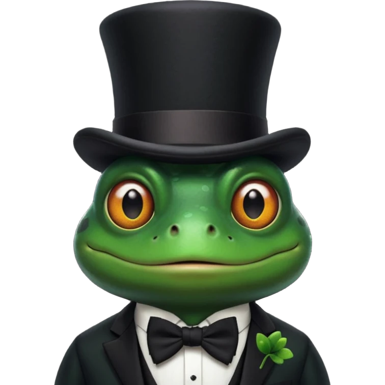 Make a goth frog emoji