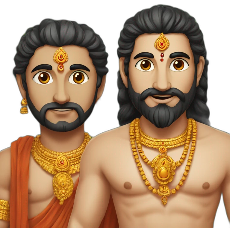 lord rama and raavana friends emoji