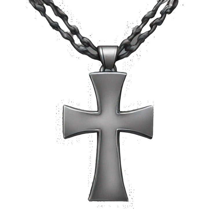 Metal cross on neck  emoji