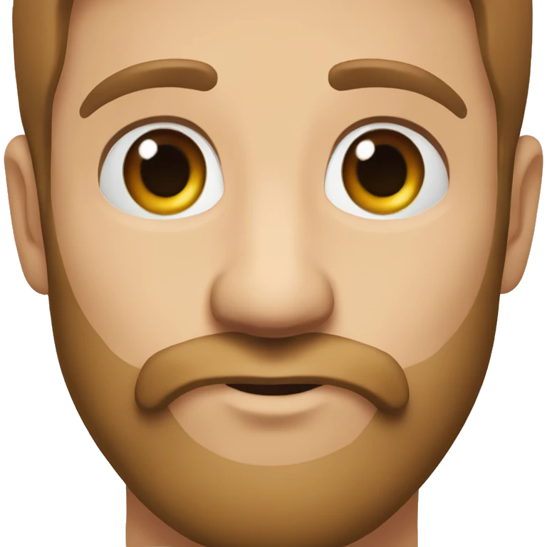 Beau mec brun barbu yeux noir  emoji