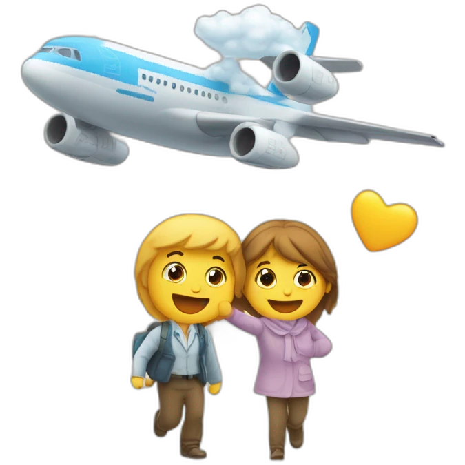 Un avion qui fonde contre deux tour jumelles emoji