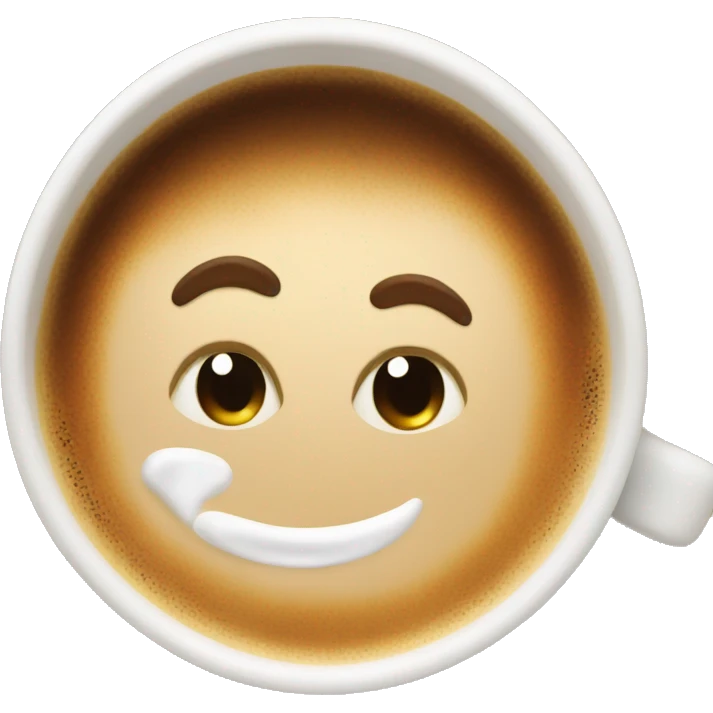 Latte sipping emoji