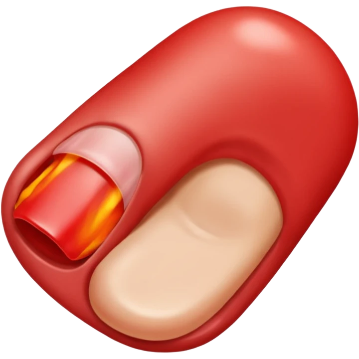 Inflamed toe nail  emoji