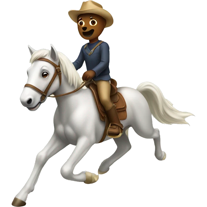 Dog riding horse emoji