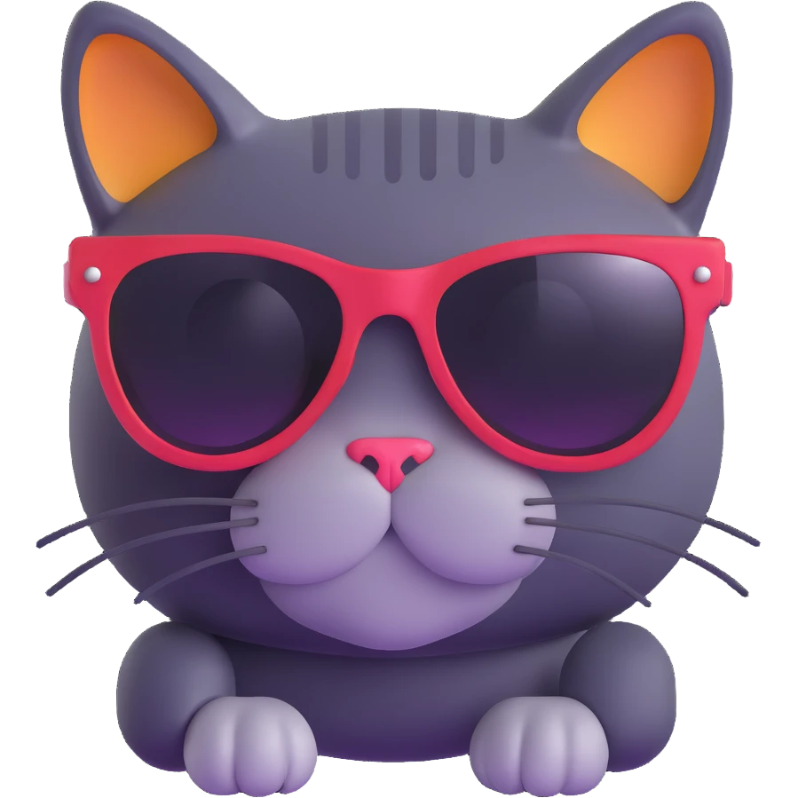 cat wearing sunglasses emoji