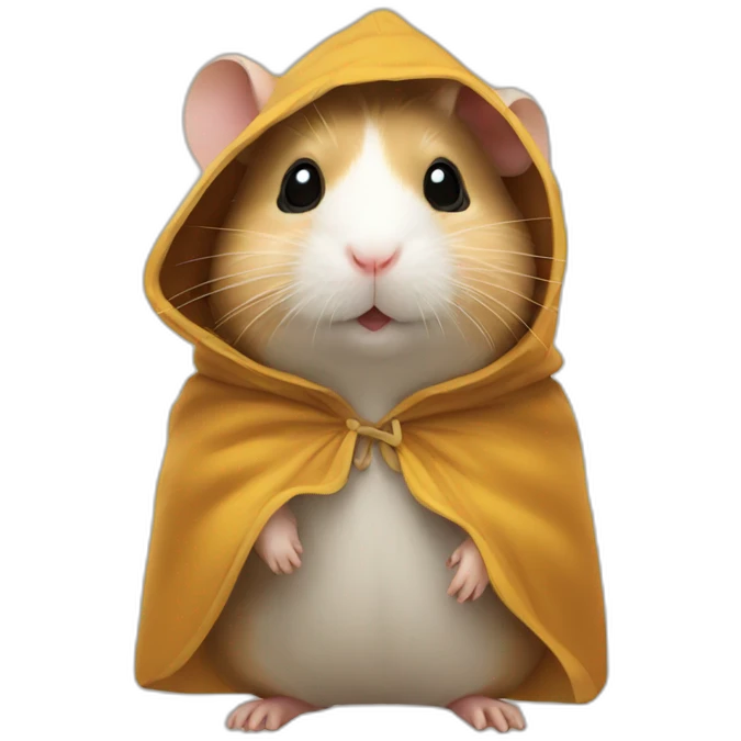 Hamster with cloak emoji