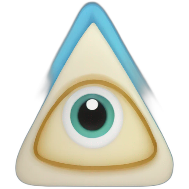 Triangle eye sign emoji