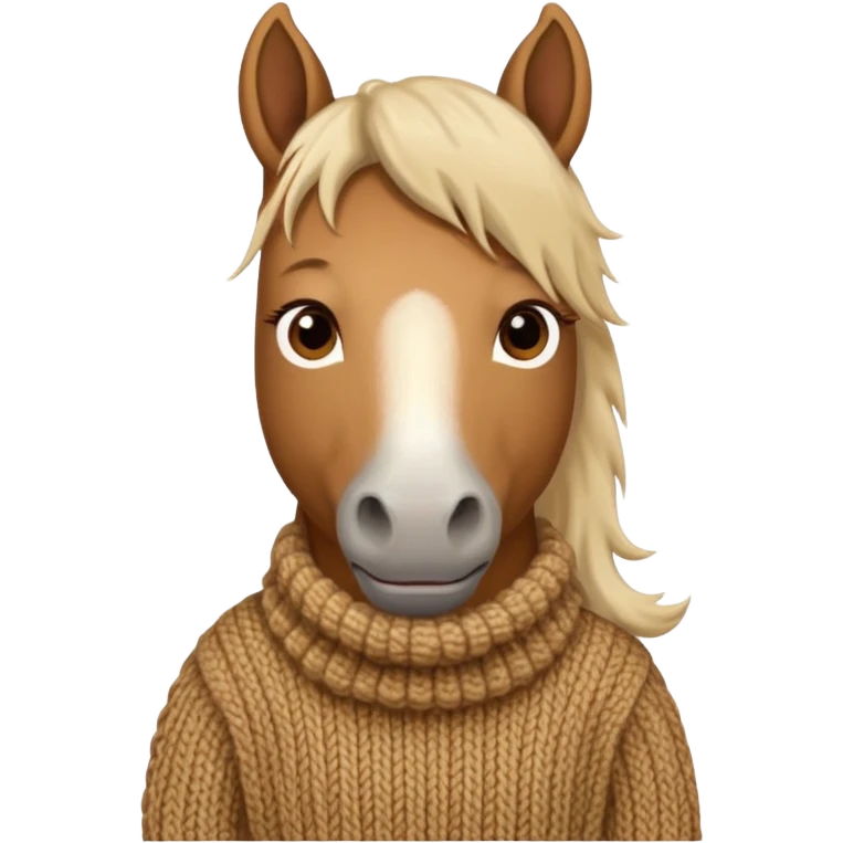 horse doing knitting emoji