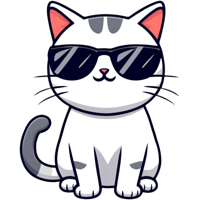 Cat with sunglasses emoji