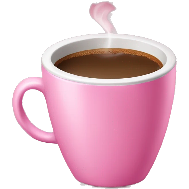 Pink coffee emoji