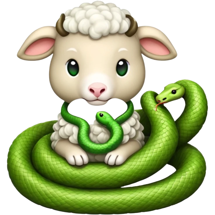 Lamb loves snake emoji
