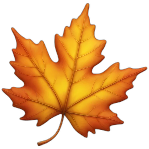 Maple-leaf-autumn-realistic emoji