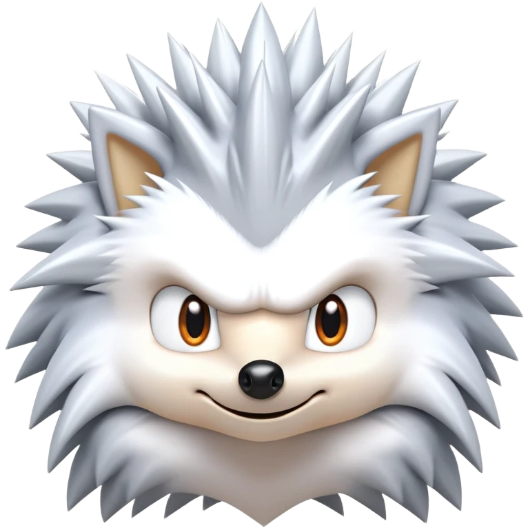 Silver the hedgehog with white fur emoji