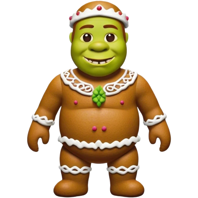 gingerbread shrek emoji