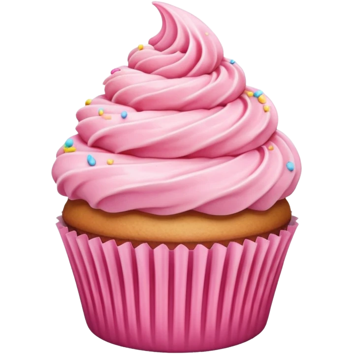 Cupcake with pink icing emoji