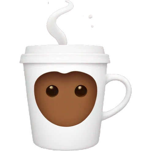 Pink coffee emoji
