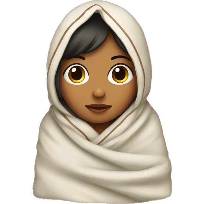 Mexican girl in blanket emoji