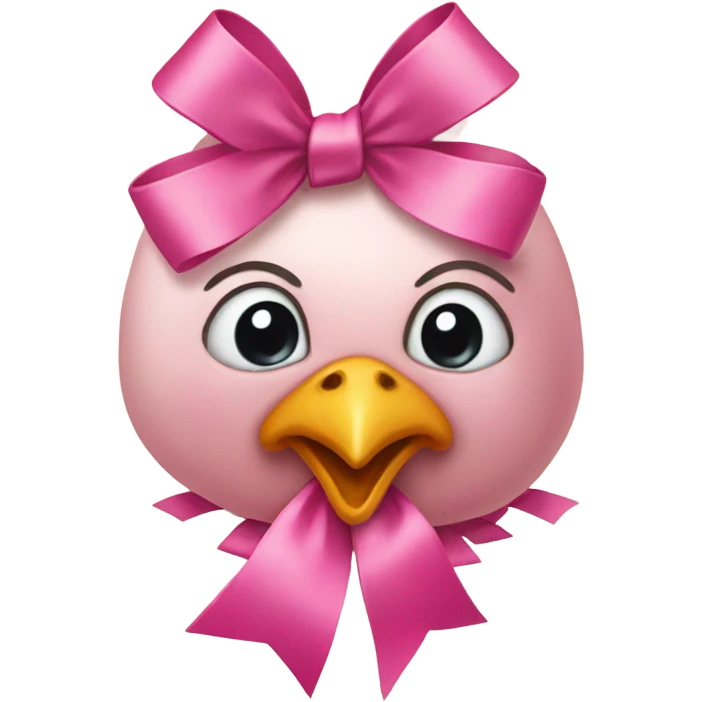 Grilled chicken with pink bow emoji