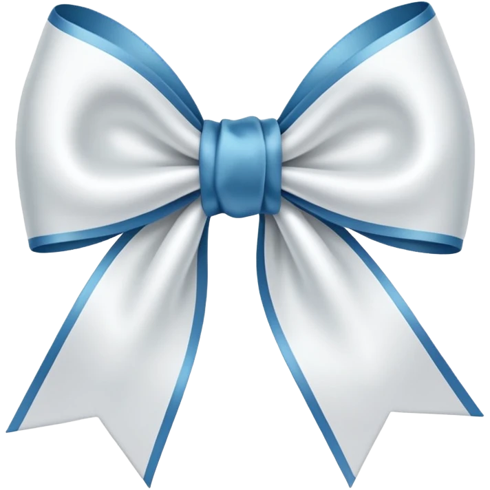 A white ribbon bow emoji