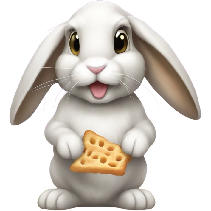 Lop Bunny eating snack emoji