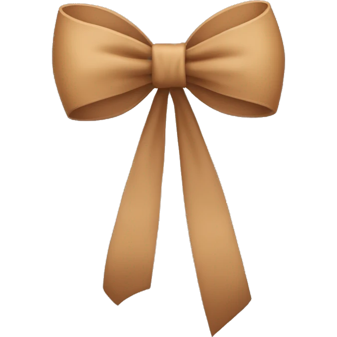 light brown bow emoji