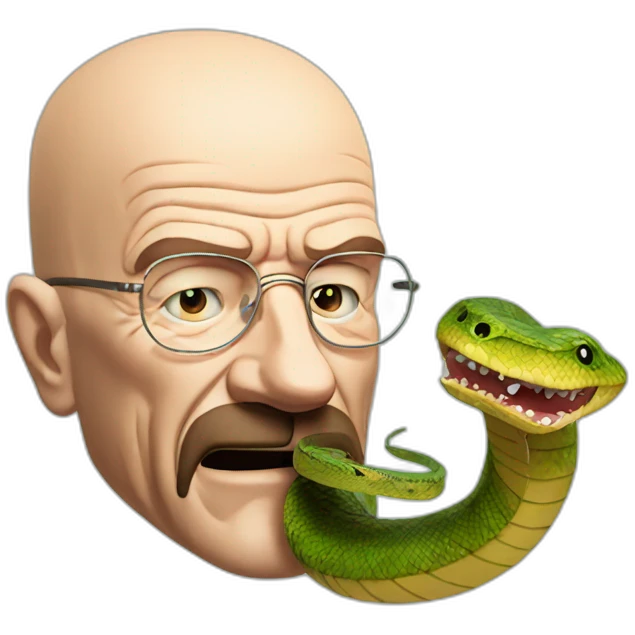 Walter white biting a snake emoji