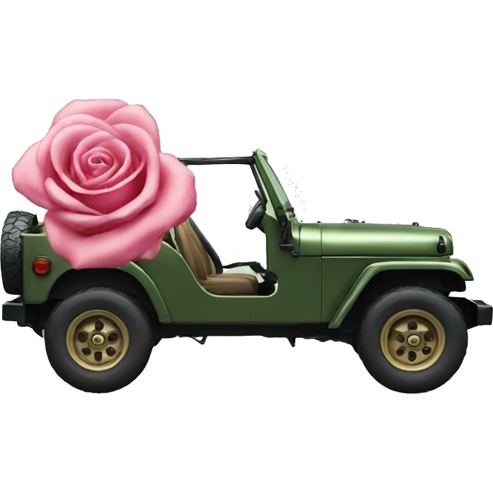 Rose in jeep emoji